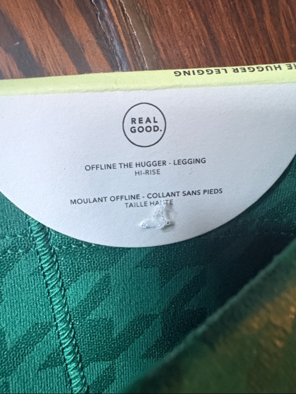 Offline by Aerie The Hugger Green Houndstooth Leggings SIZE M - Picture 6 of 8